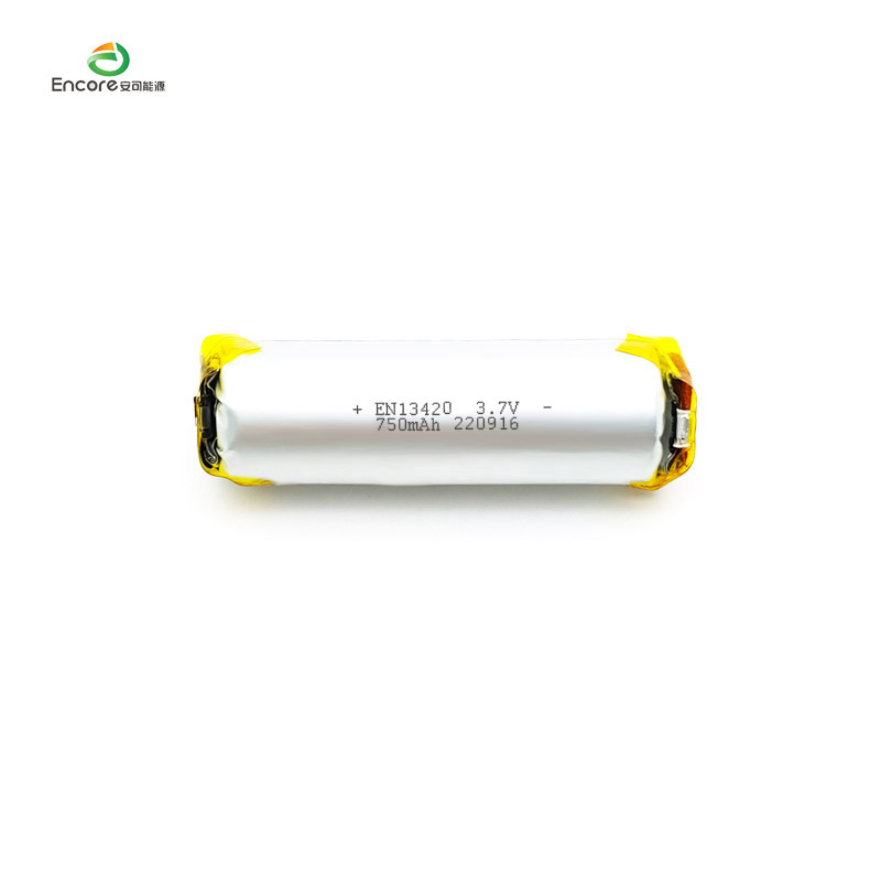 13420 750mAh নলাকার 3.7v লিপো ব্যাটারি