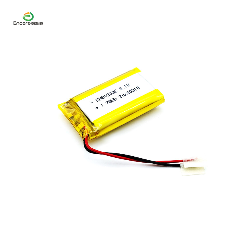 802035 3.7v 480mah লি পলিমার ব্যাটারি