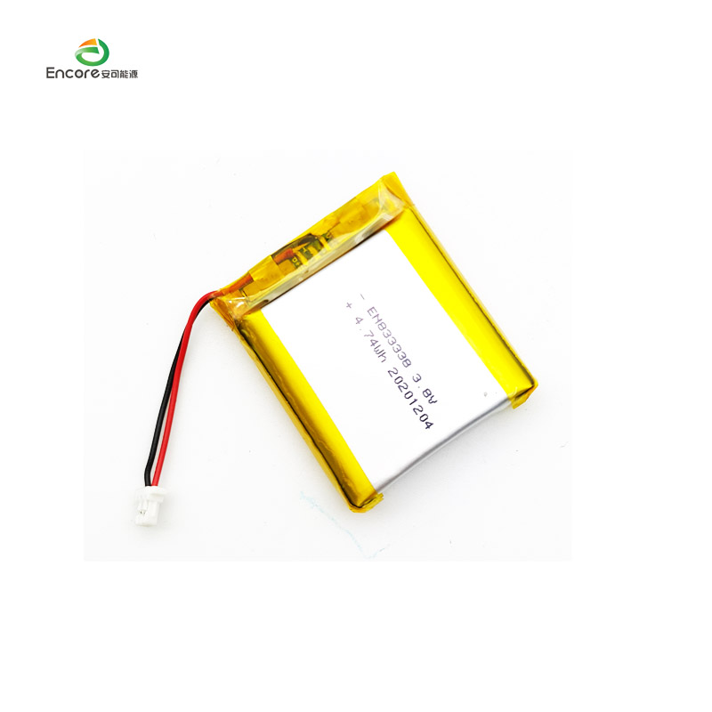 833338 1280mAh 3.8v রিচার্জেবল লিপো সেল